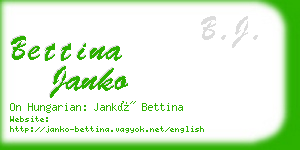 bettina janko business card